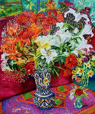 Flowers in a Moroccan vase